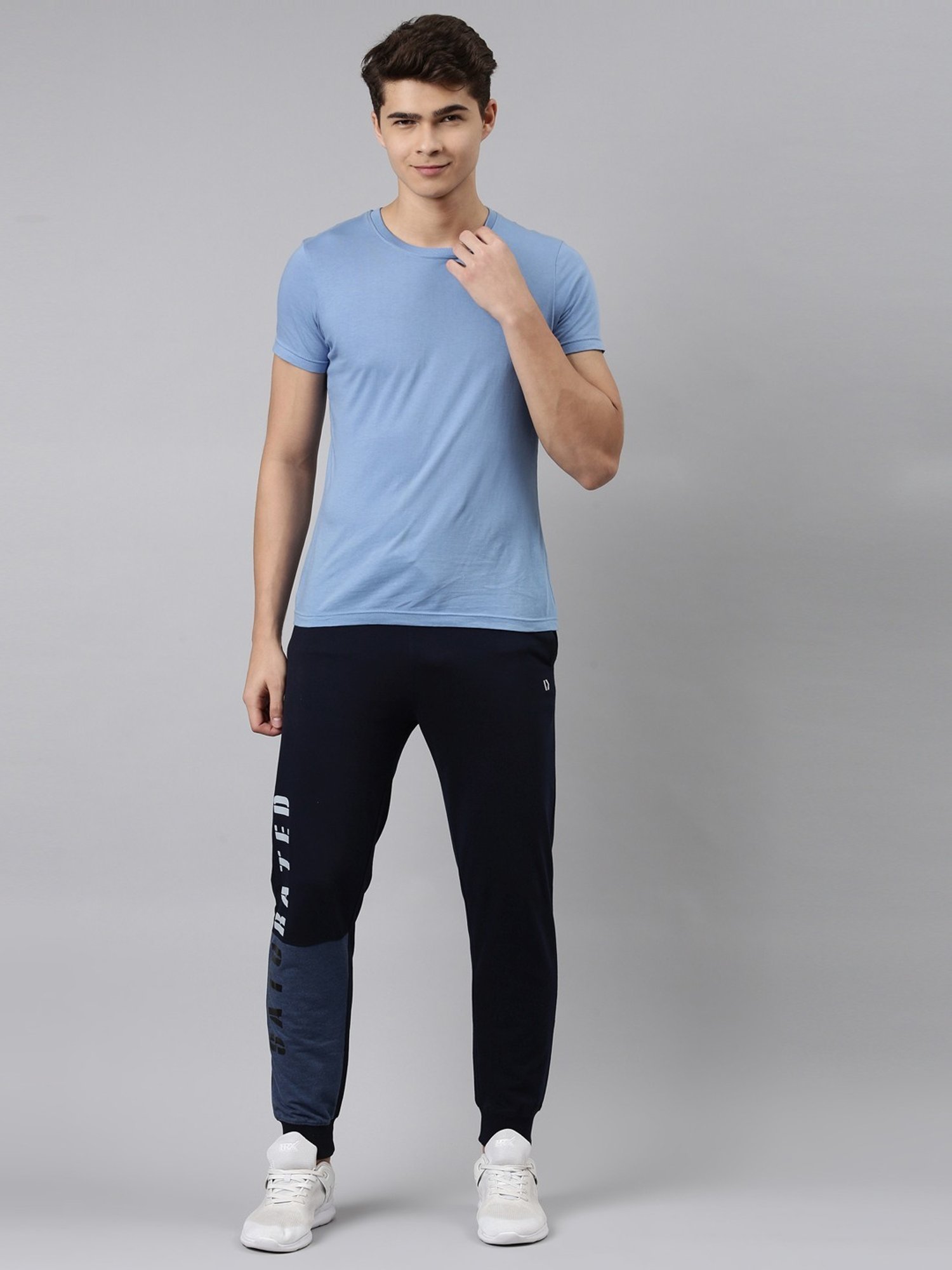 Dixcy Scott Originals Navy Cotton Regular Fit Colour Block Joggers