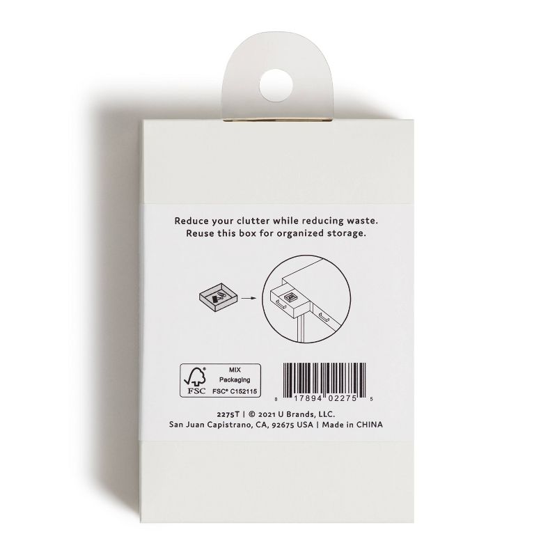 U Brands 100ct Push Pins - Clear