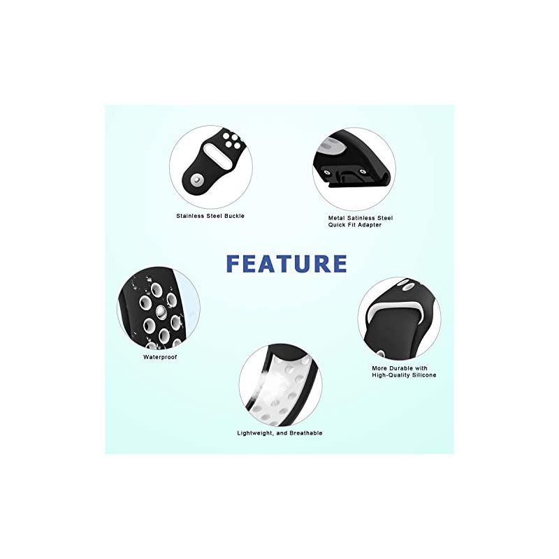 Compatible Garmin Fenix 5 Band Quick Fit Release 22mm Soft Silicone Sport Replacement Band for Garmin Fenix 5Forerunner 935Aproach S60Quatix 5Fenix 5 PlusInstinct Smart Watch