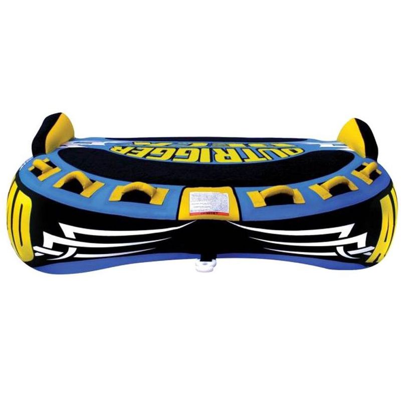 Airhead Outrigger Inflatable Triple Rider Towable Tube w/ 50-60' Boat Tow Rope