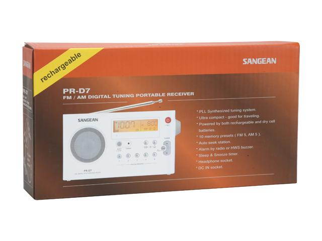 Sangean FM / AM PLL Synthesized Radio (White) PR-D7