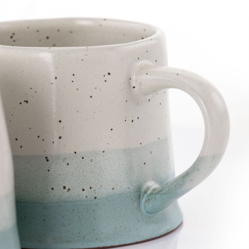 Meritage Charles River 6 Piece 21 Ounce Stoneware Cup Set in Blue