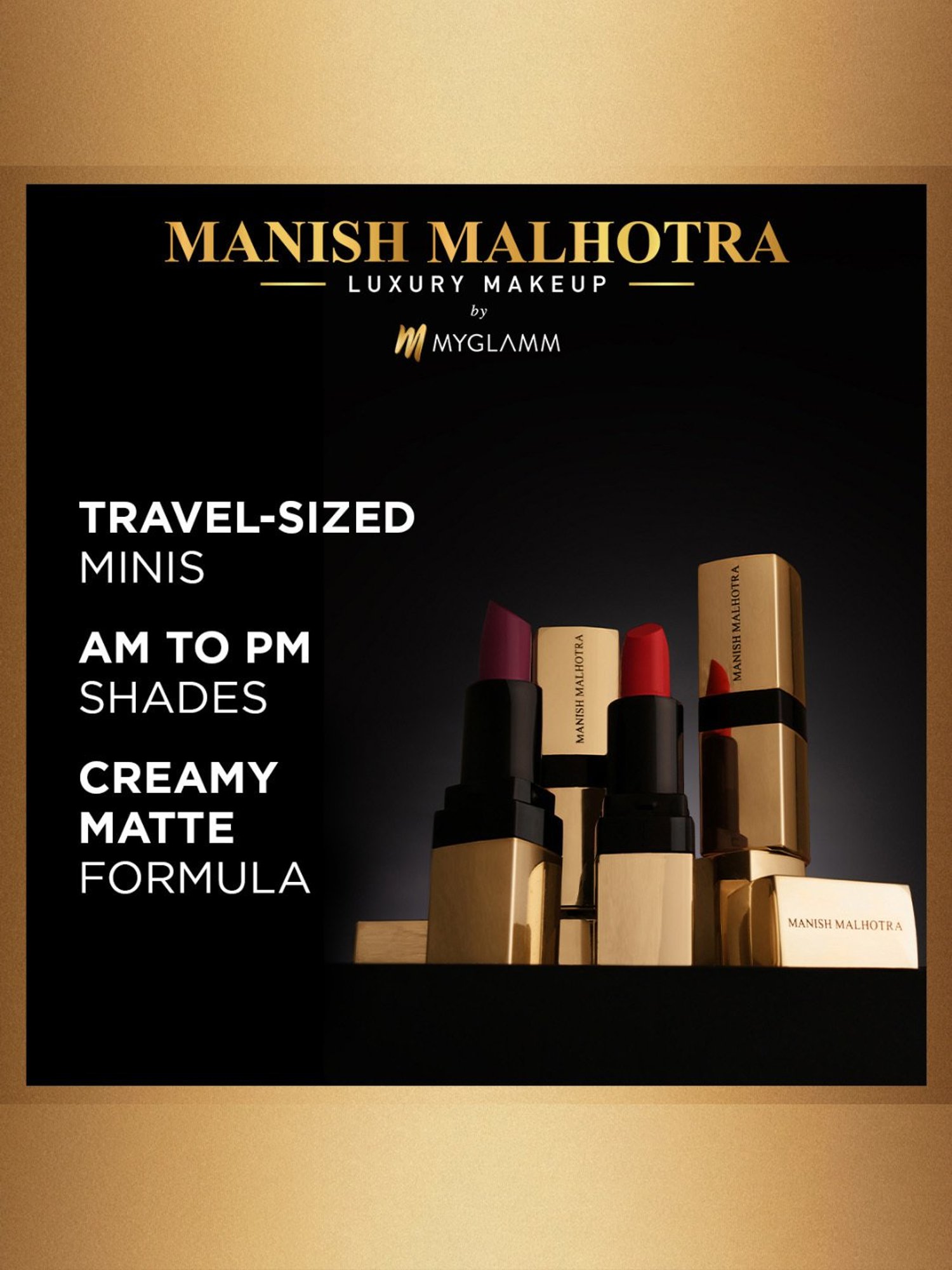MyGlamm Manish Malhotra Soft Matte Mini Lipstick Retro Combo