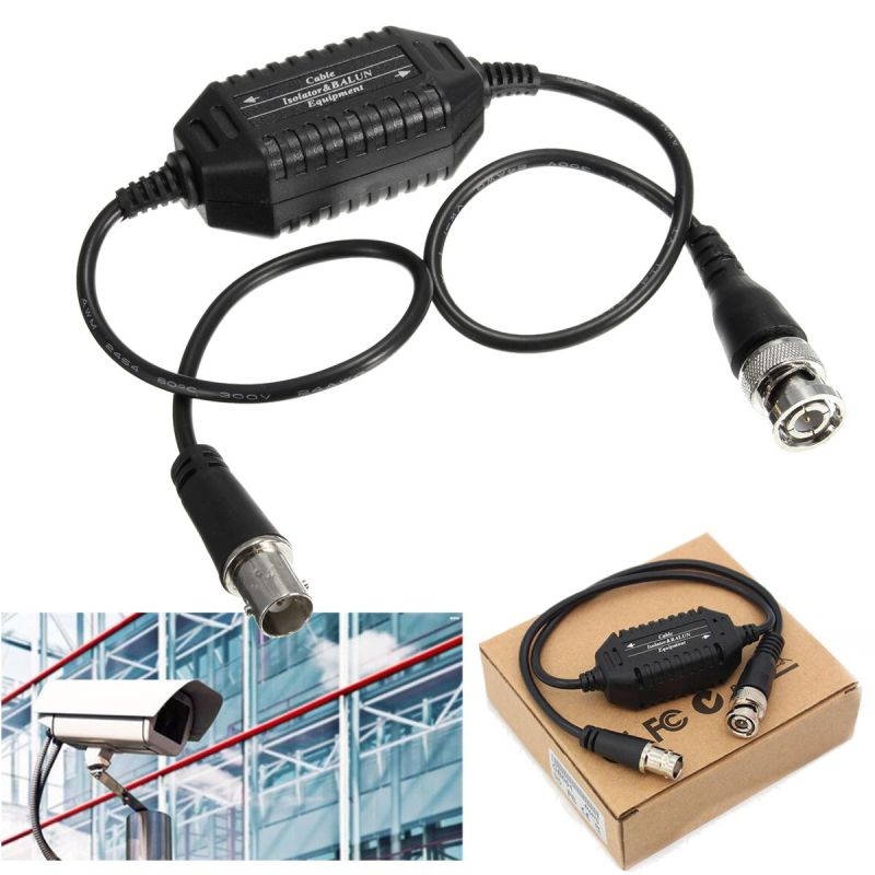 Coaxial Video Ground Loop Isolator Balun BNC Male to Female for CCTV Camera Elec-Mall -