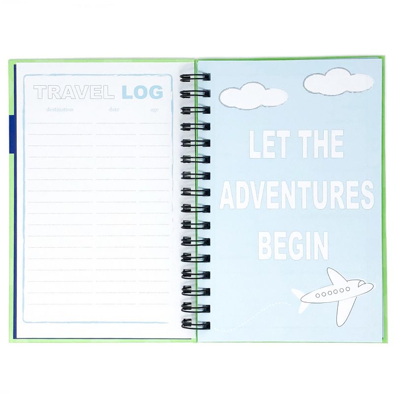 Travel Journal for Kids 8.5"x5.5" Green- Kahootie Co