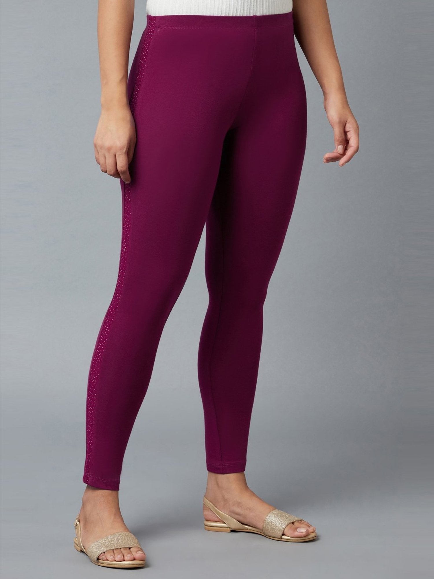 Elleven from Aurelia Purple Cotton Leggings