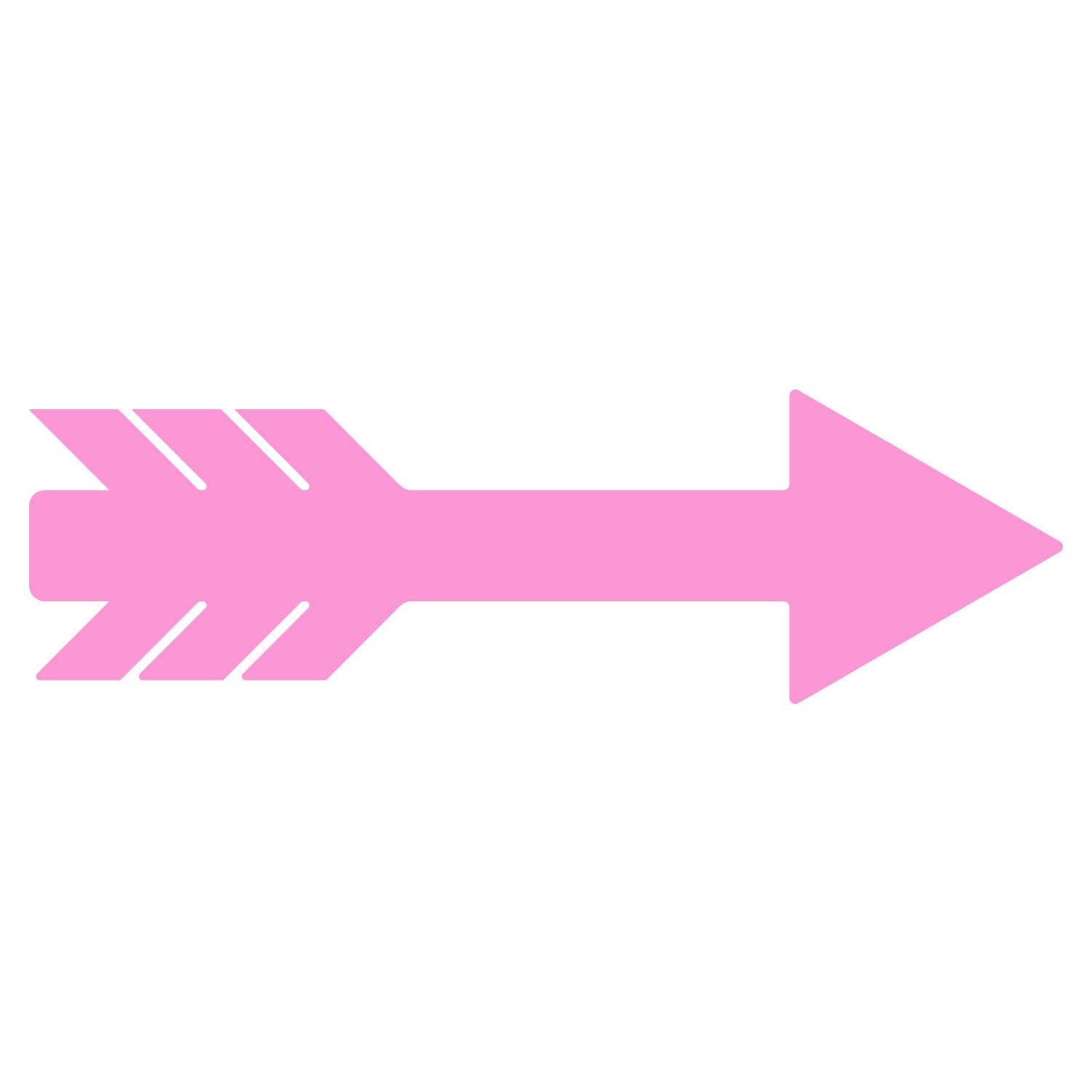 LiteMark 11 Inch Orange Removable Feather Arrow Decals - Pack of 6