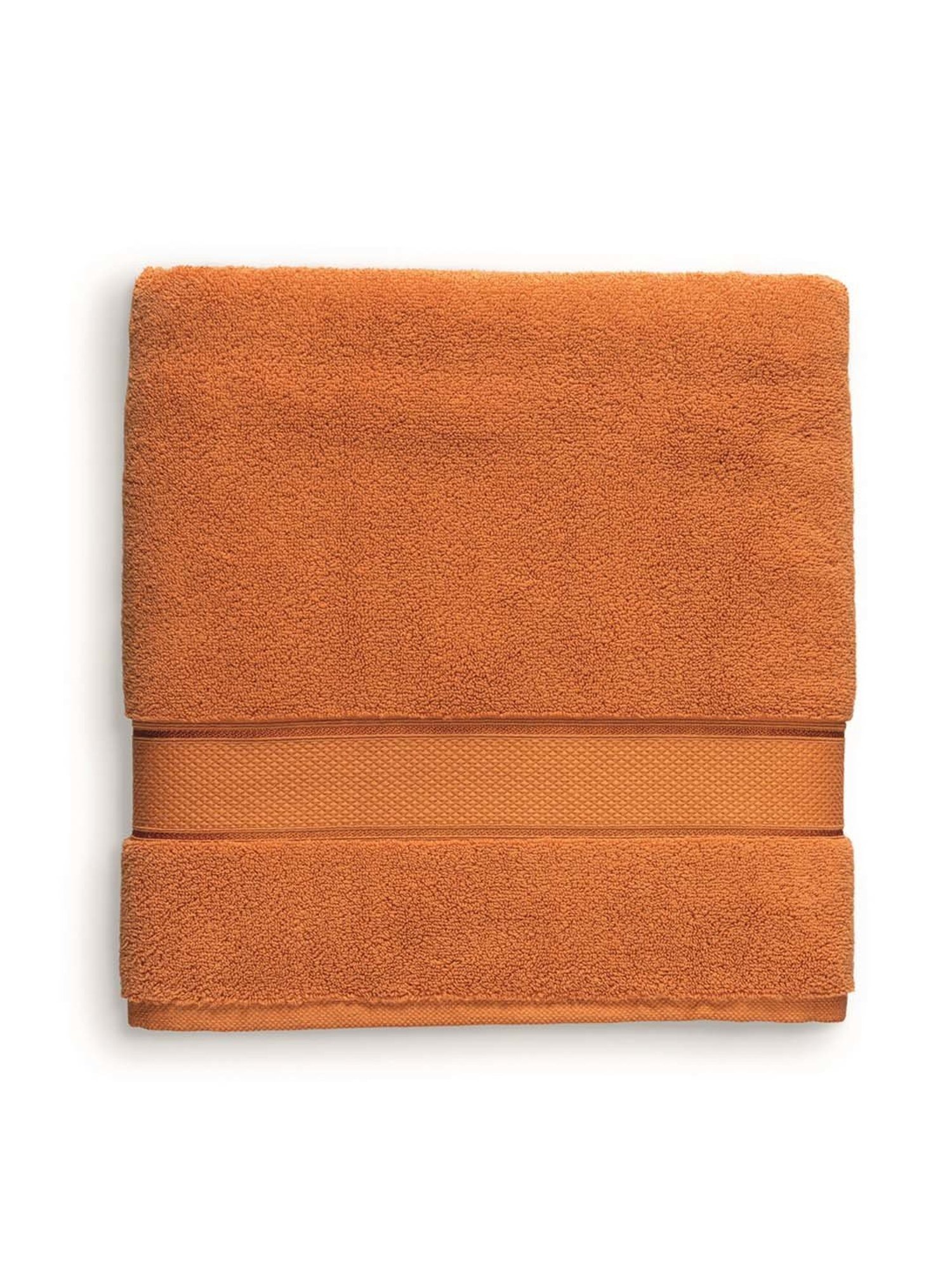DDECOR Live beautiful Orange Cotton 650 GSM Bath Towel - Set of 1