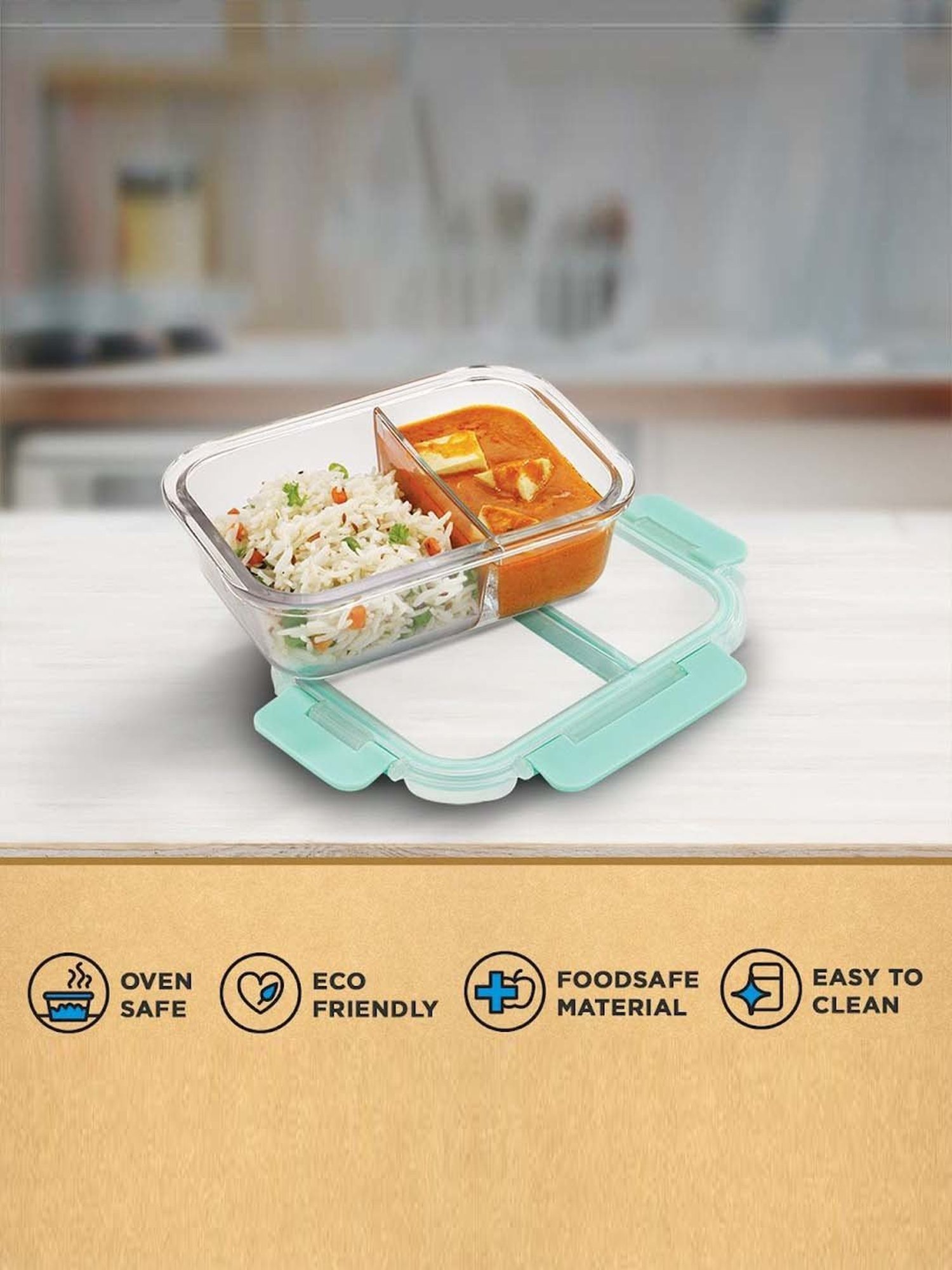 Allo Borosilicate Glass Containers with Lids Microwave Safe Container for Glass Storage Containers