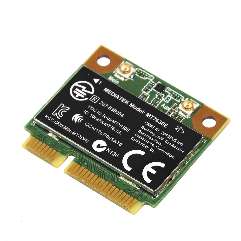Wireless wifi card Mediatek MT7630E 802.11b/g/n Wi-Fi and Mediatek Bluetooth 4.0 WLAN adapter Half Mini PCI-E card FOR HP