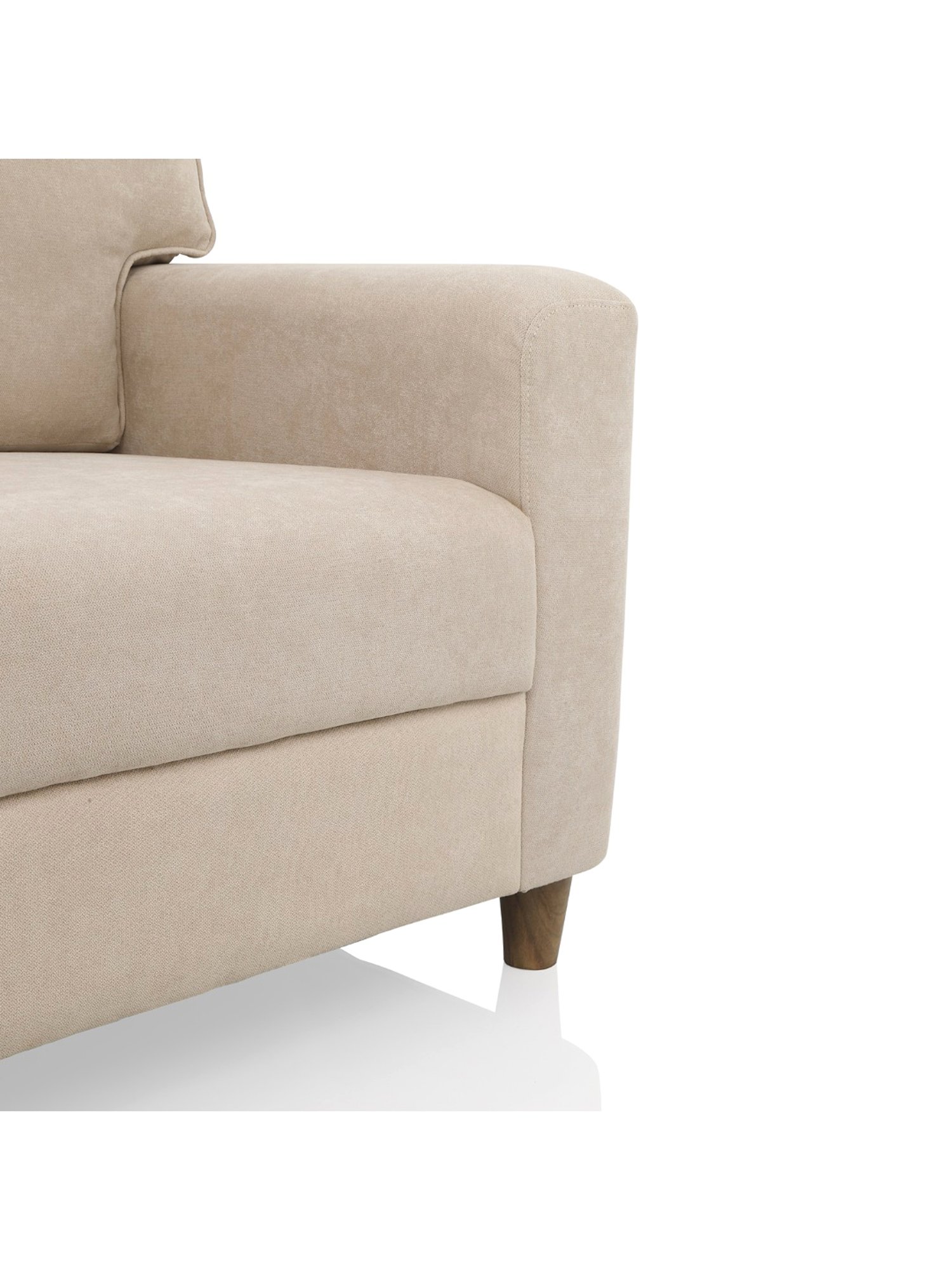 Duroflex Utopia Beige Pinewood 3 Seater Sofa