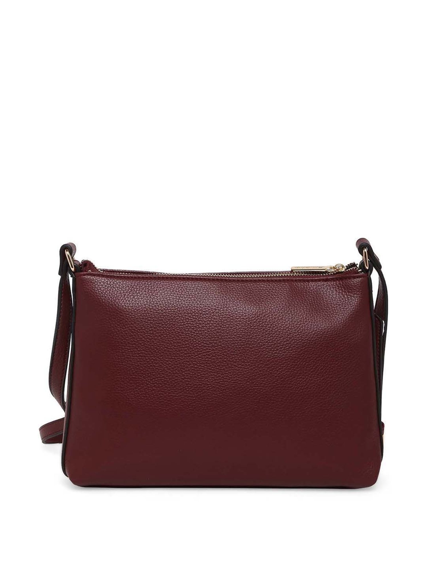 Marina Galanti Maroon Solid Medium Sling Handbag