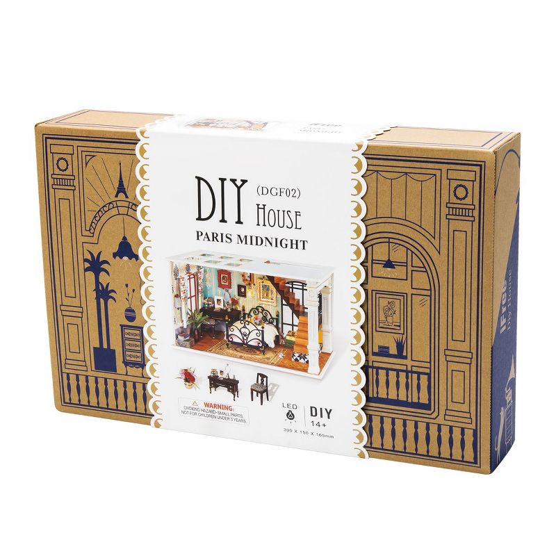 Hands Craft DIY 3D Wooden Puzzles - Miniature House: Paris Midnight