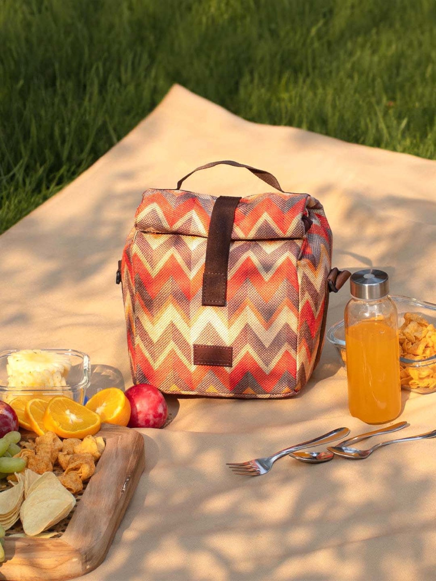 ZOUK Orange Woven Handbag