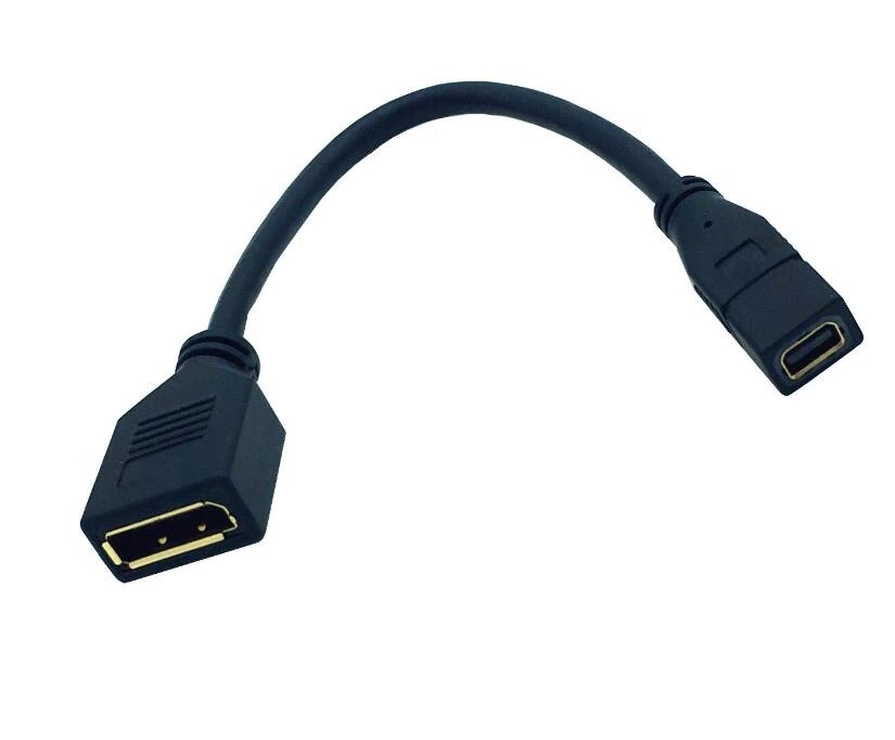 Gold Plated DP to Mini DP Female Mini 1080P HD Displayport to Female Displayport Adapter Cable Converter 30cm