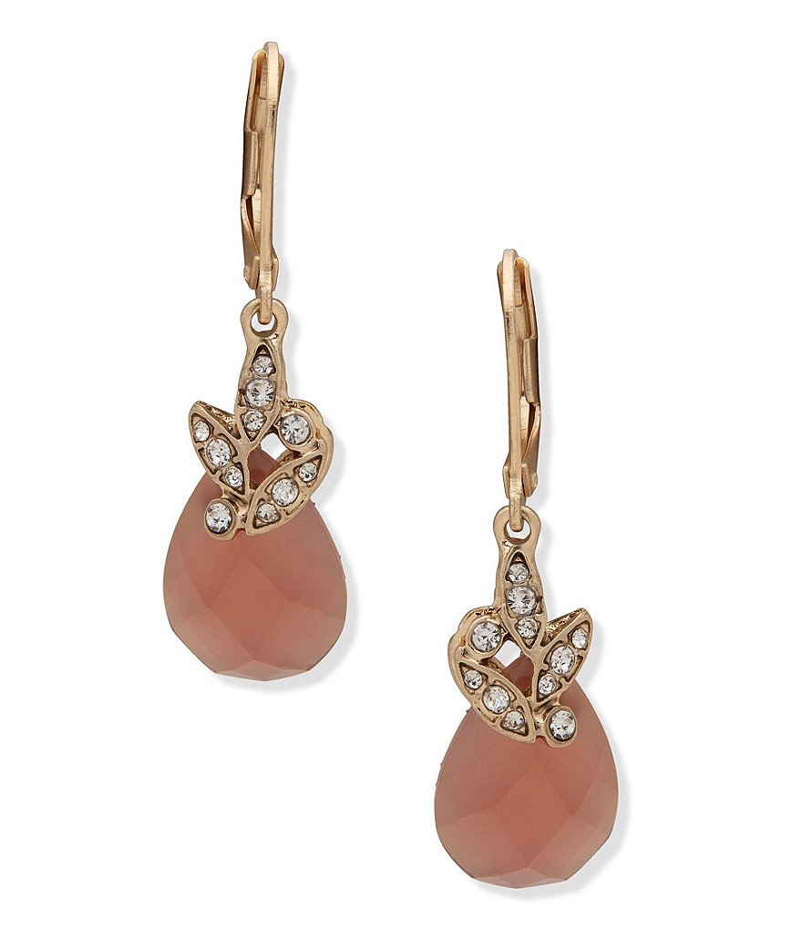 Lonna & Lilly Coral Stone Drop Earrings