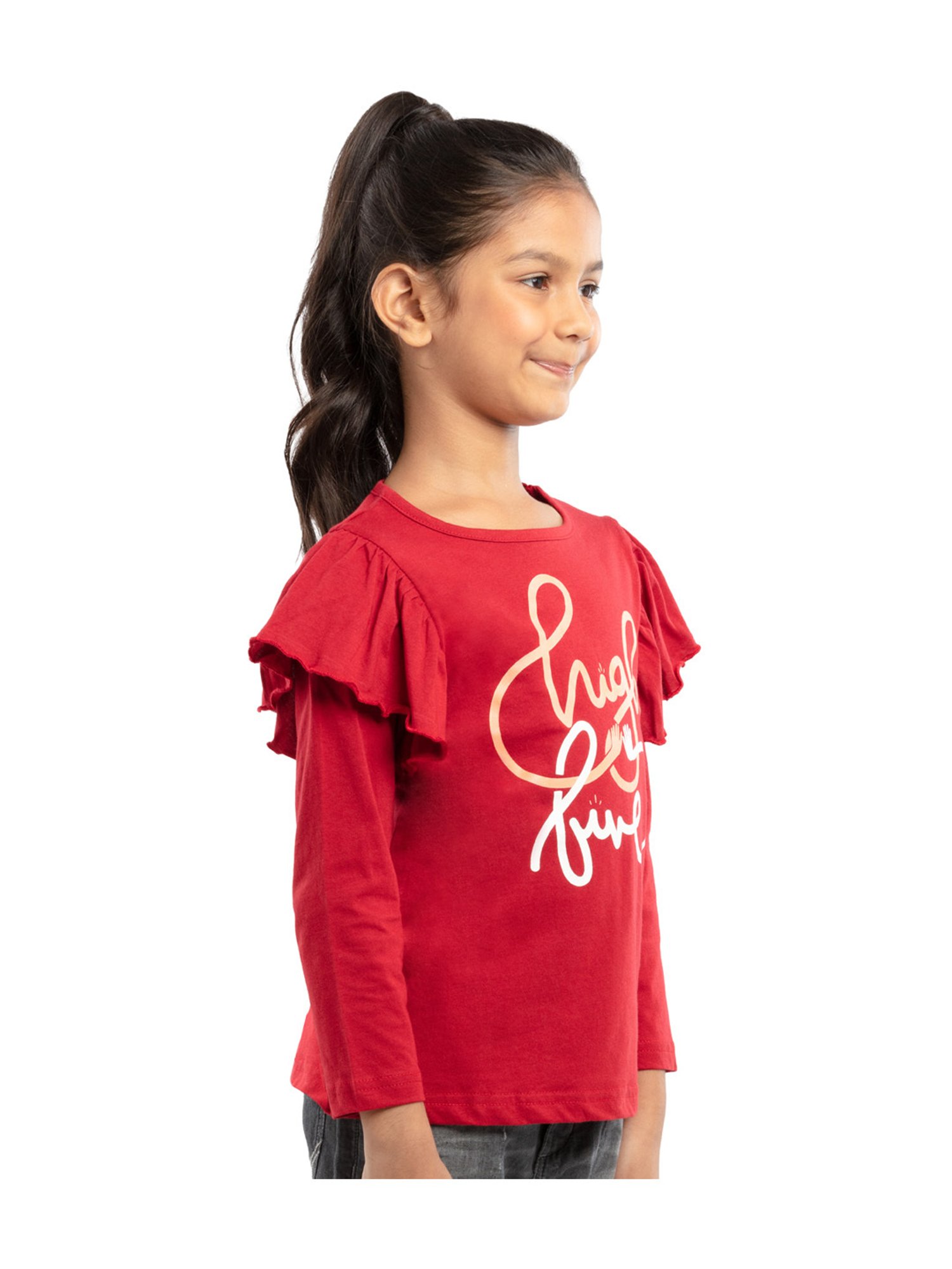 Tiny Girl Kids Pink Solid Top