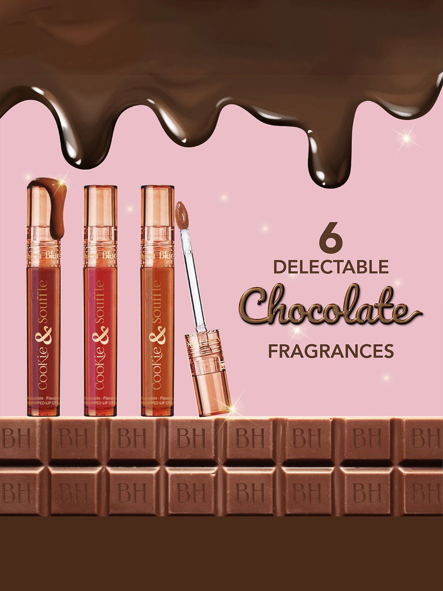 Blue Heaven Cookie & Souffle Chocolate - Flavored Airwhipped Lip Cream Cocoa Addict - 3.2 ml