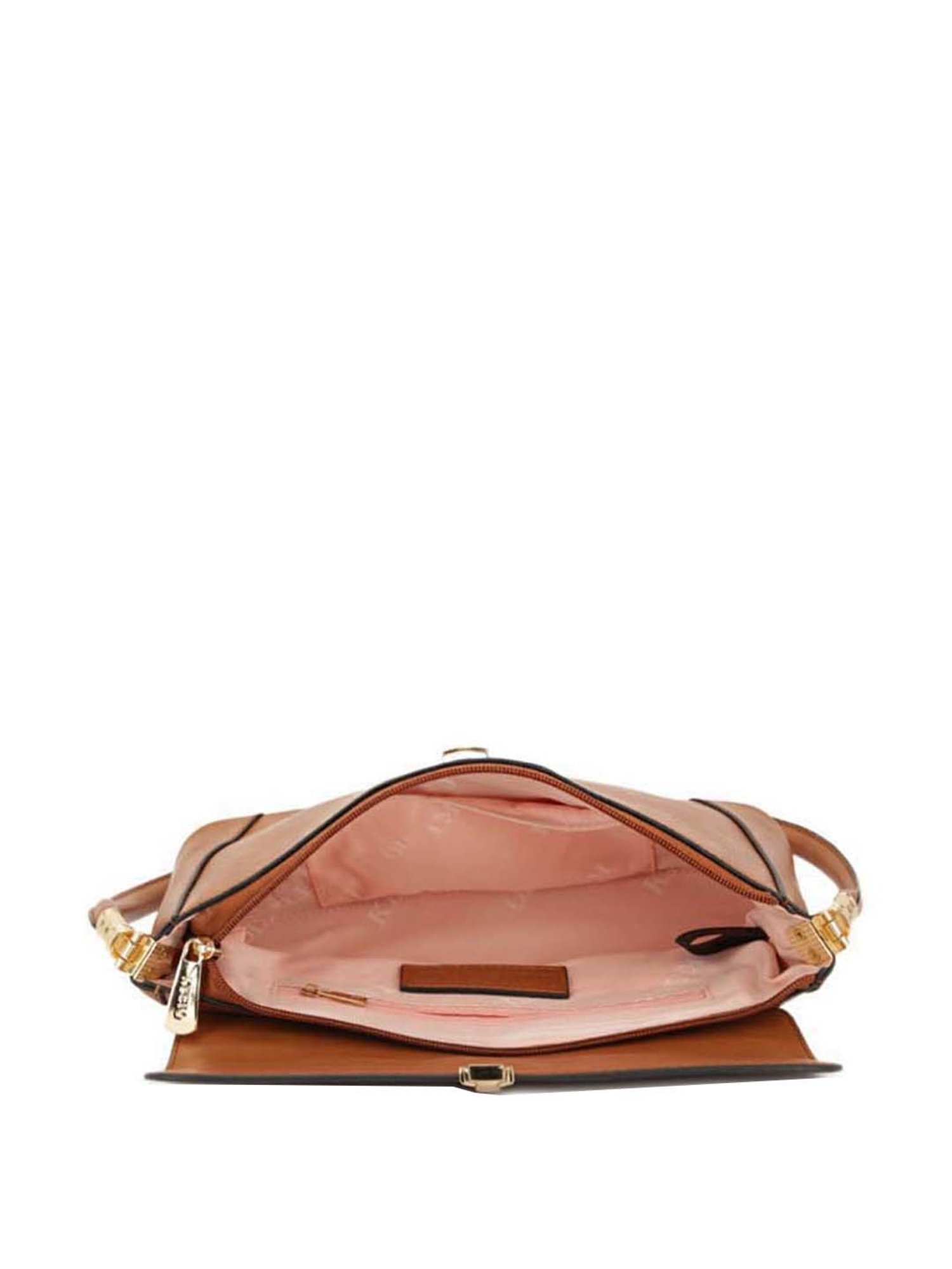 KLEIO Tan Solid Medium Shoulder Bag