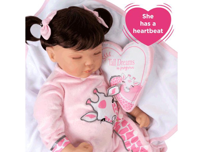 Paradise Galleries Reborn Toddler Doll with Heartbeat- Sleeping Tall Dreams, 20 inches, SoftTouch Vinyl, Weighted Body, 5-Piece Reborn Doll Set