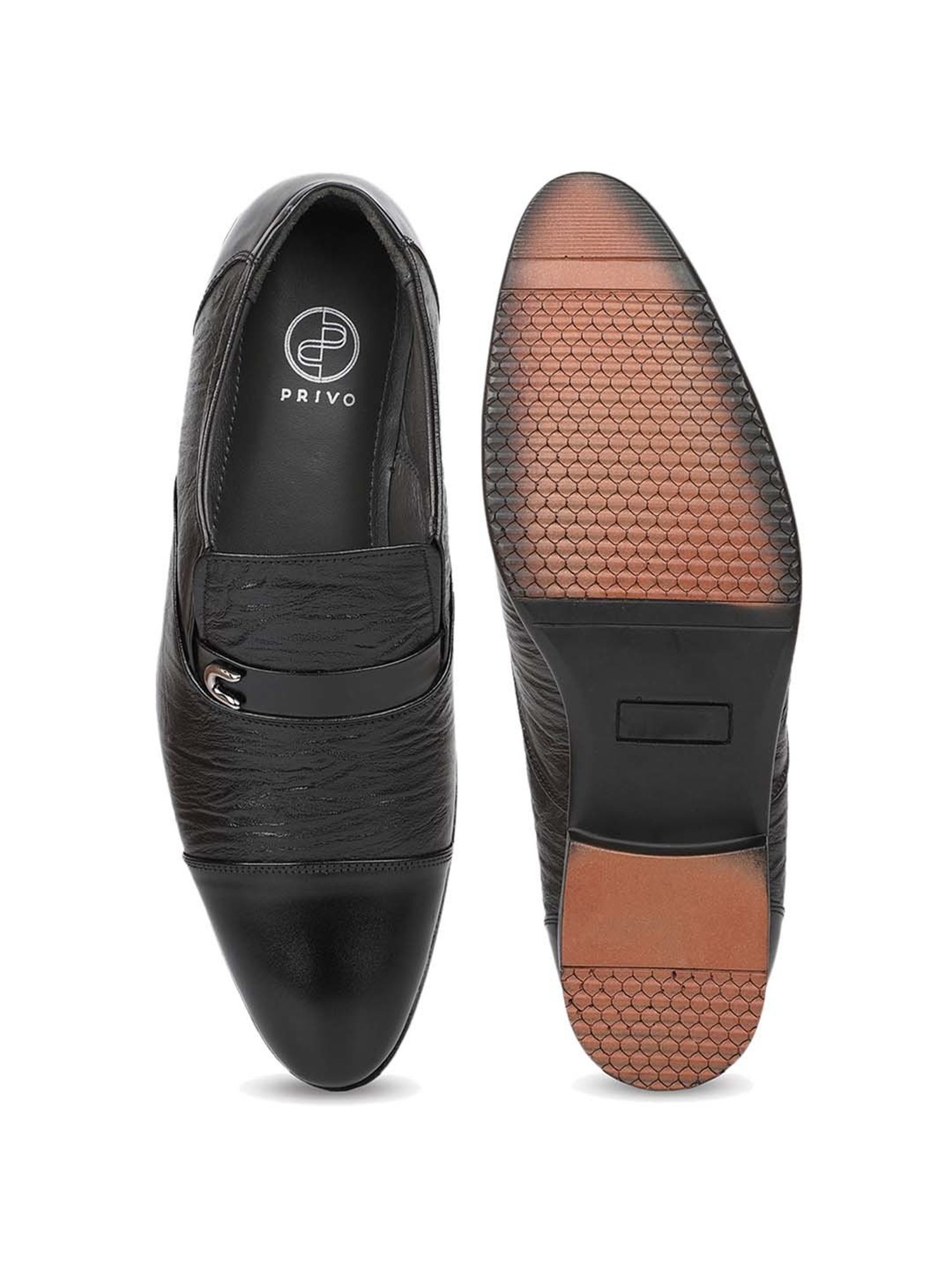 Privo by Inc.5 Men's Black Formal Shoes