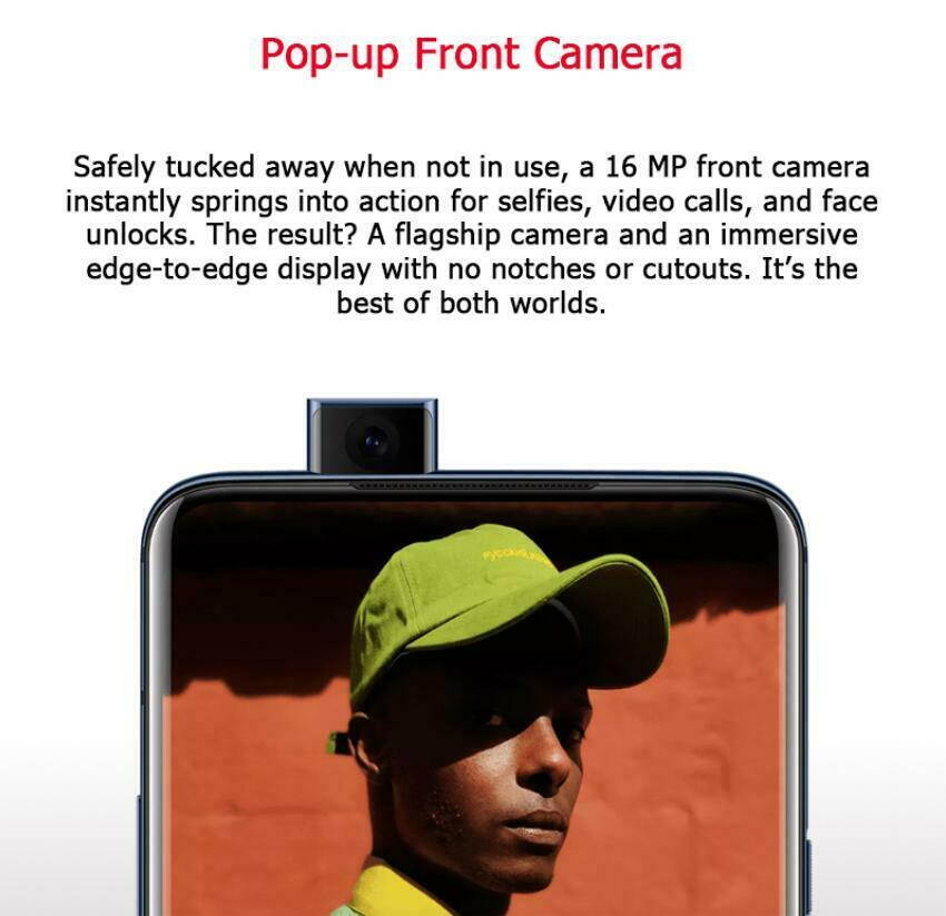 Original Global Version OnePlus 7T Pro 6.67" Dual-SIM 256GB/8GB Snapdragon 855+ 4085mAh Phone UFS 3.0 NFC Factory Unlocked(Haze Blue)