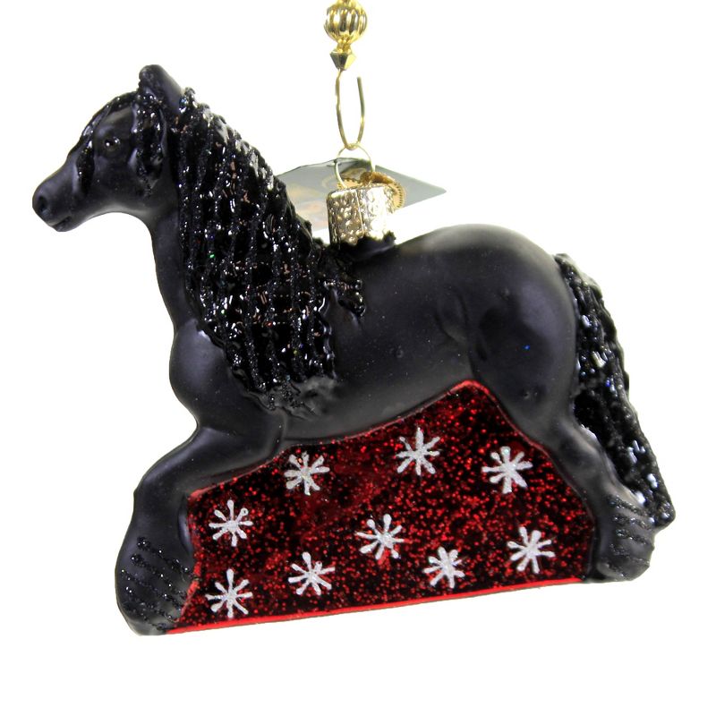 Old World Christmas 3.75" Friesian Horse Netherlands  -  Tree Ornaments