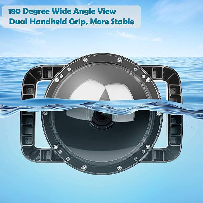Underwater Dome for DJI OSMO Action Camera Dual Handheld Tray Dome Port Housing Case Up to 45m147ft Waterproof Diving Photography Accessories