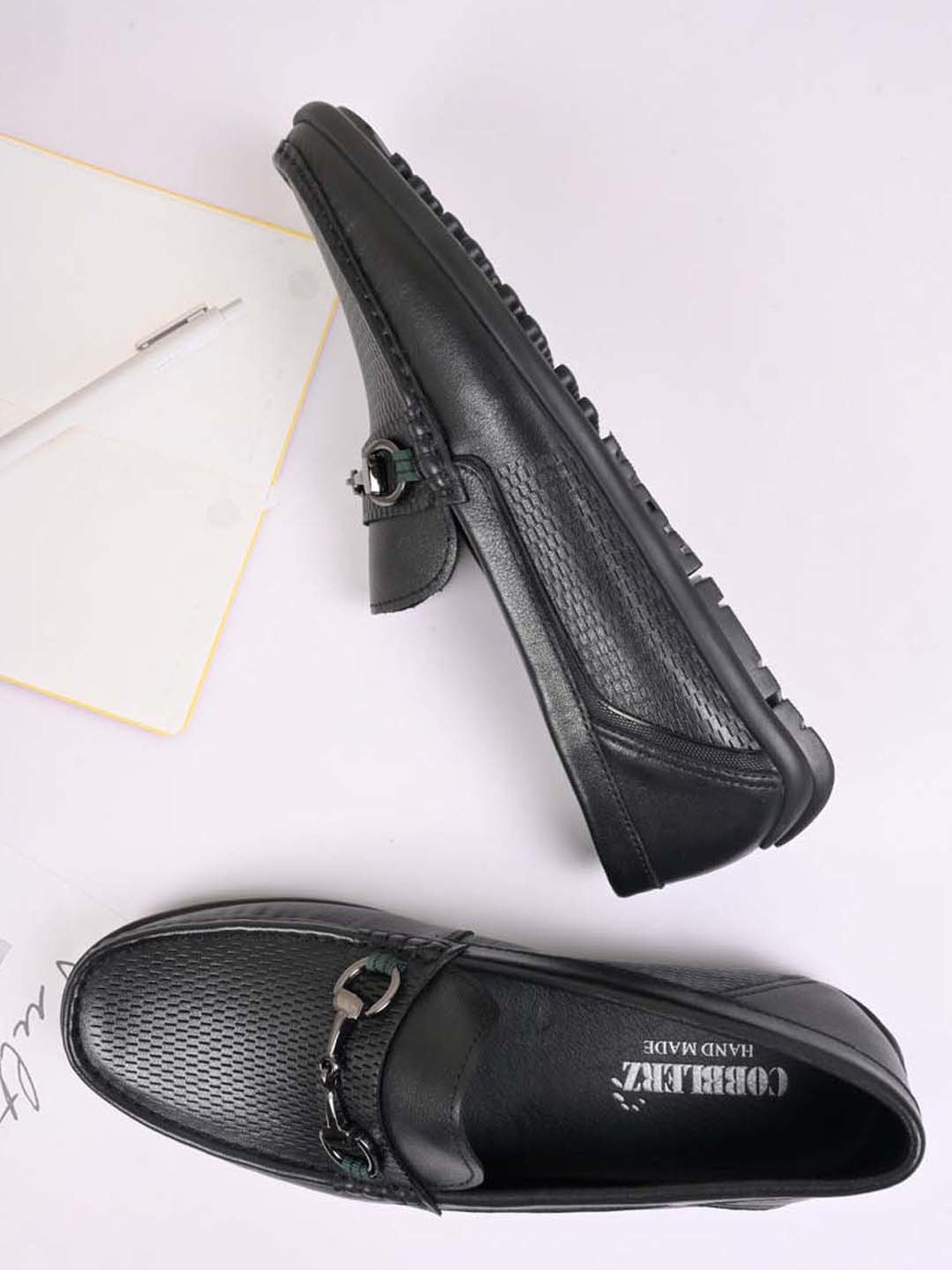 Cobblerz Men's Black Casual Loafers