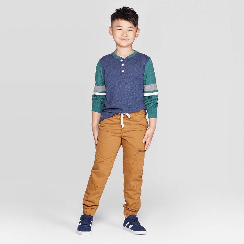 Boys' Chino Pants - Cat & Jack™ Dark Blue 6