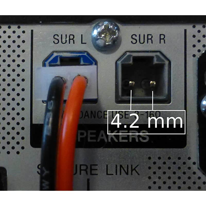 6 Home Theater Speaker Cables for Sony Samsung Etc 42mm ConnectorsIncludes ToolFree Wire Crimp Splices 12 inches Each