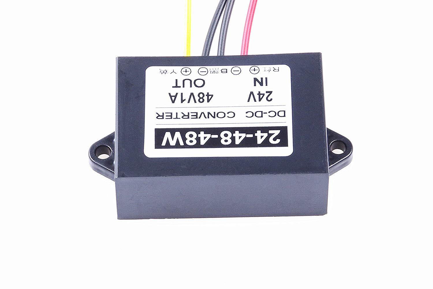 Waterproof DC/DC 24V Step Up to 48V 1A 1.5A 2A 3A 5A 6A 8A 10A 20A 30A 40A Voltage Boost Converter Regulator Transformer Power Supply (IN DC 24V (18-32V), 48V 1A)