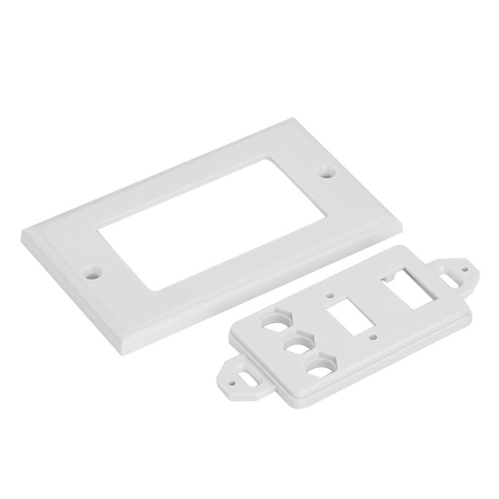 SOONHUA 3- in- 1 Multi- Level Protection Multimedia Wall Socket, Solid and Durable HDMI- Compatible VGA RCA Ports Multimedia Panel