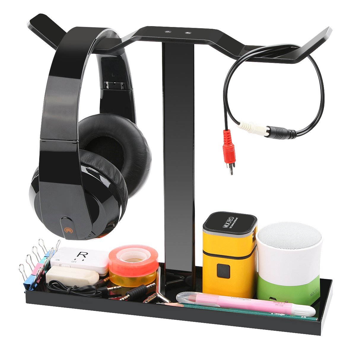 OLEN Headphone Hanger, Headphone Stand, Headset Stand (Black)