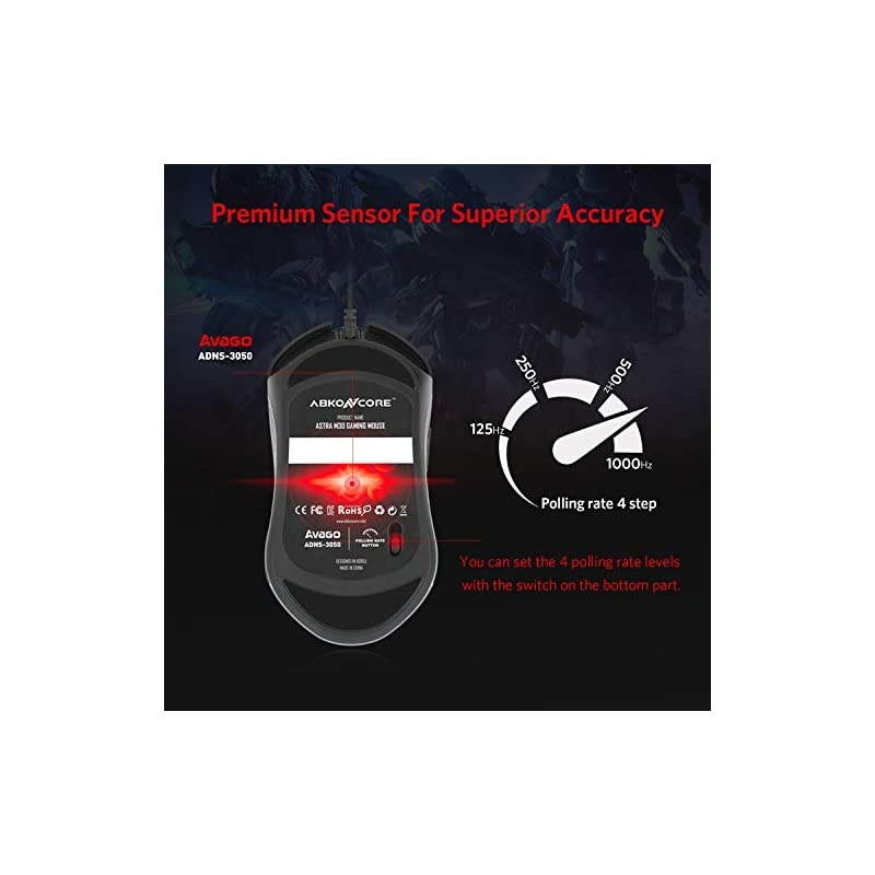 M30 Gaming Mouse Wired USB Computer Mice for Game Daily 6 Programmable Buttons Chroma RGB Backlit 3500 DPI Adjustable Comfortable Grip Ergonomic Mice for PC Laptop Mac Windows