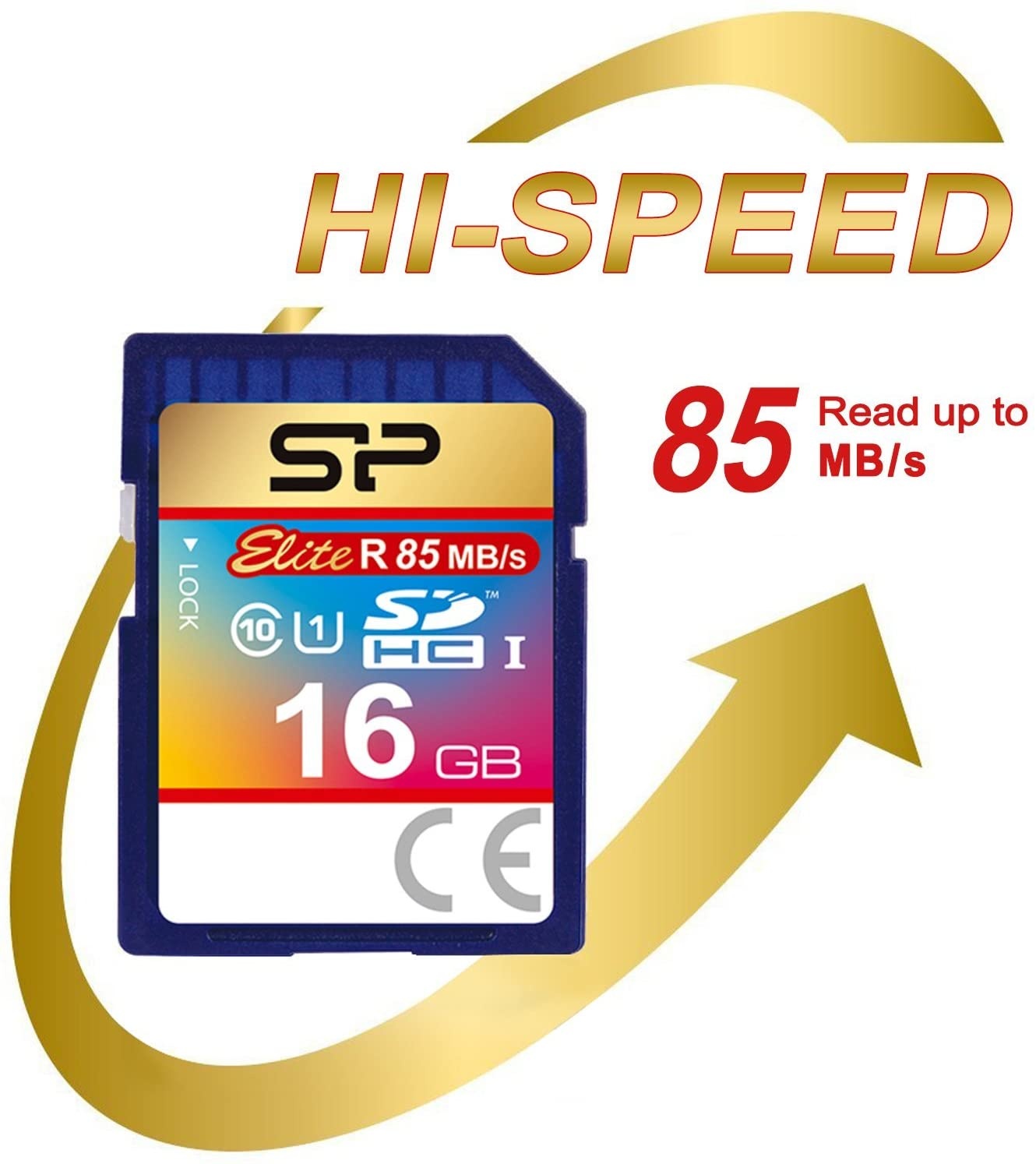 Silicon Power 16GB SDHC R85MB/s C10 UHS-1 Elite Memory Card (SP016GBSDHAU1V10)
