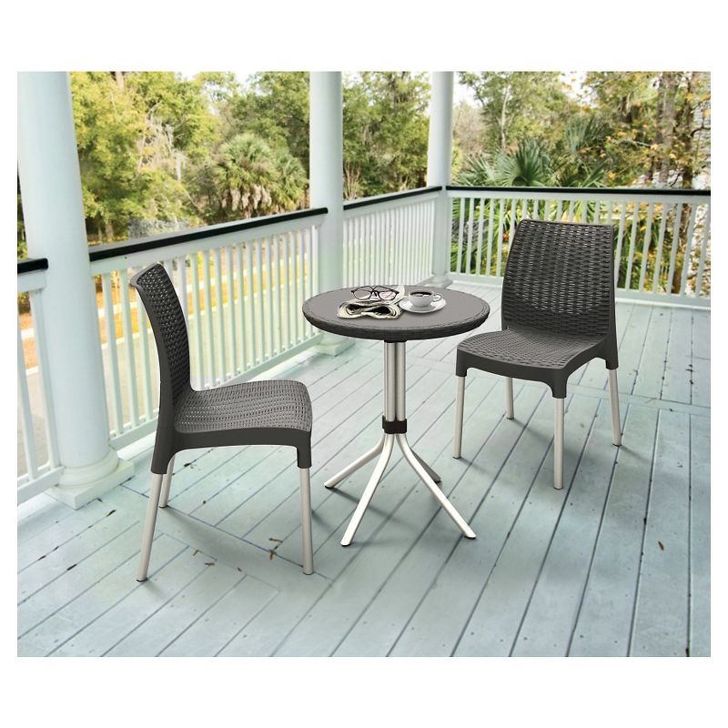 Chelsea Outdoor Bistro Set 3pc Charcoal - Keter