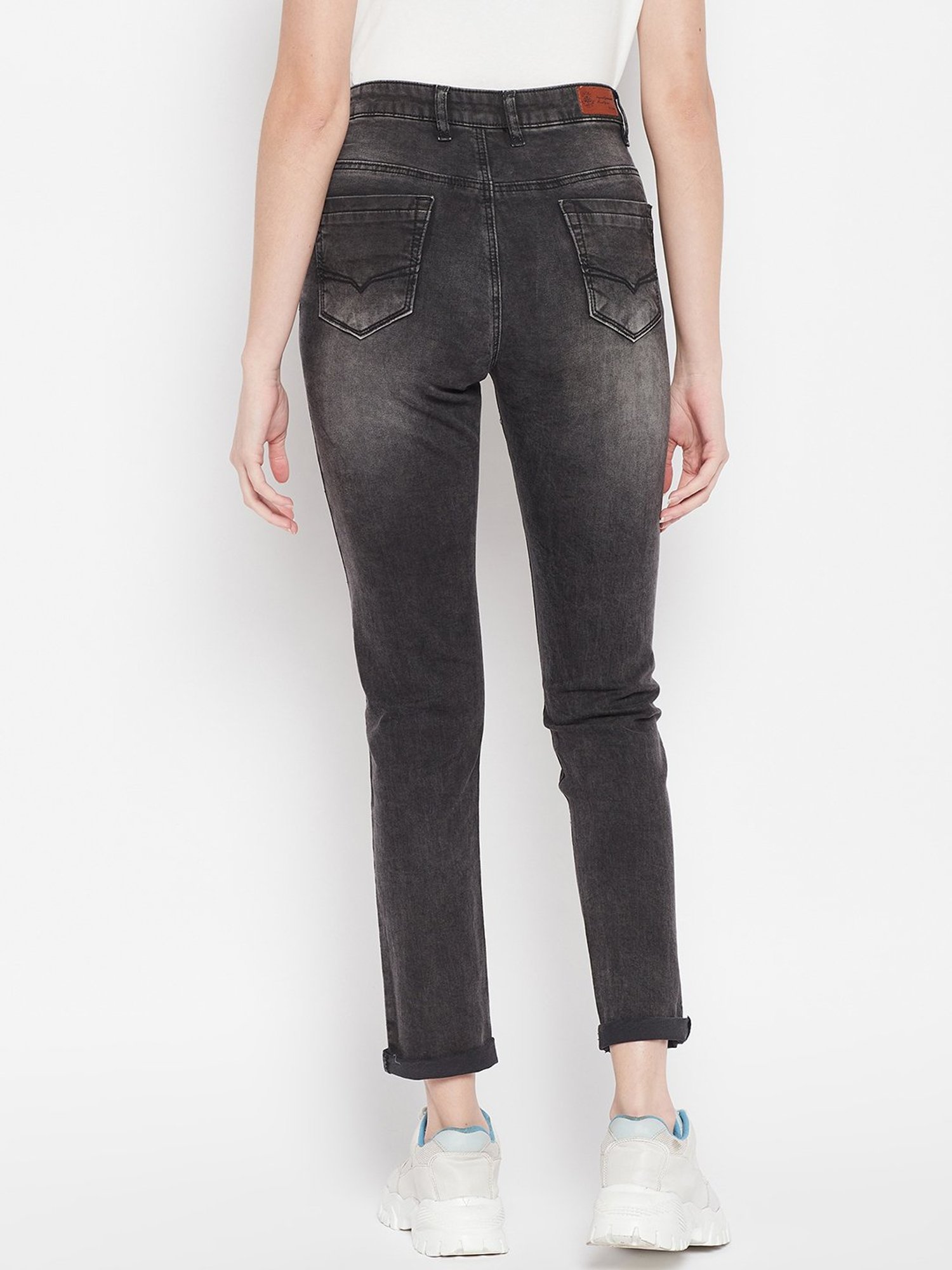 Crozo By Cantabil Black Regular Fit Mid Rise Jeans