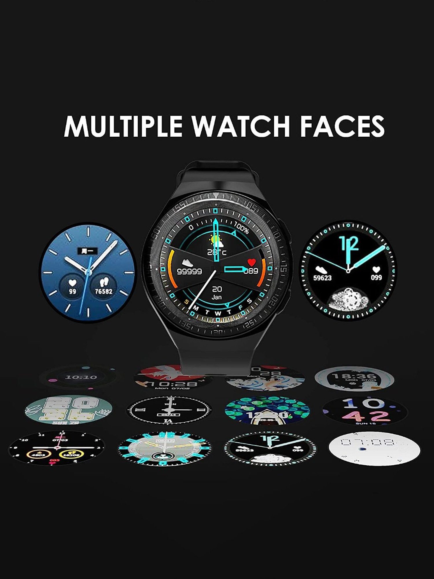 Probus MT3 Full Touch Screen Smartwatch (Black)