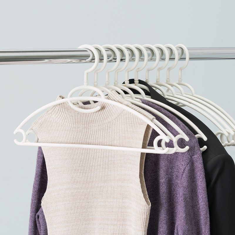Home Basics Plastic Hanger, (Pack of 10), White