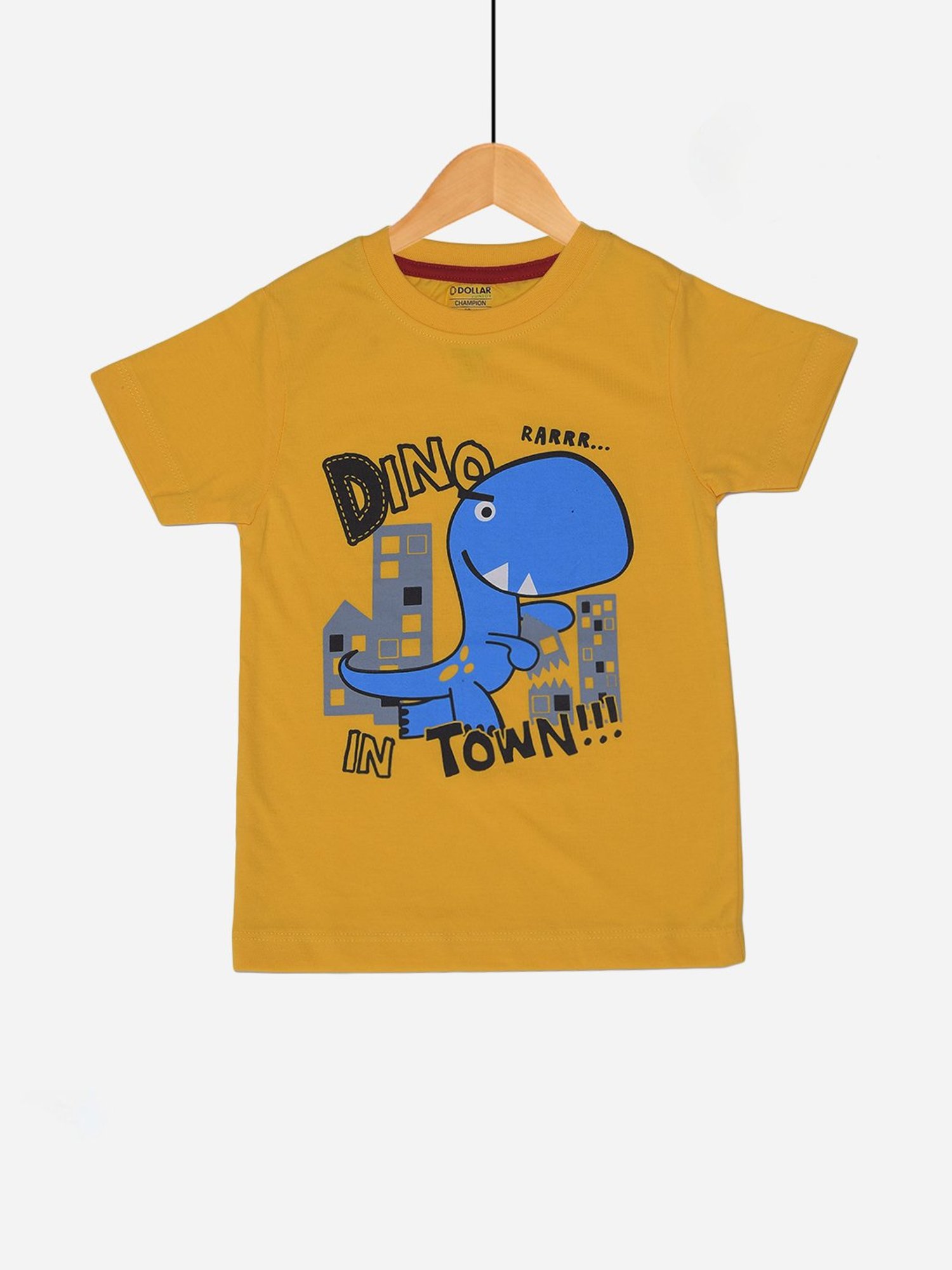 Dollar Boys Yellow Printed T-Shirt