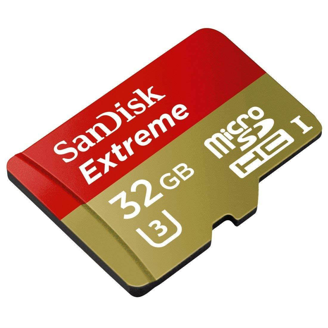 SanDisk Extreme 32GB UHS-I/U3 Micro SDHC Memory Card Up To 60MB/s Read With Adapte-SDSDQXN-032G-G46A [Older Version]