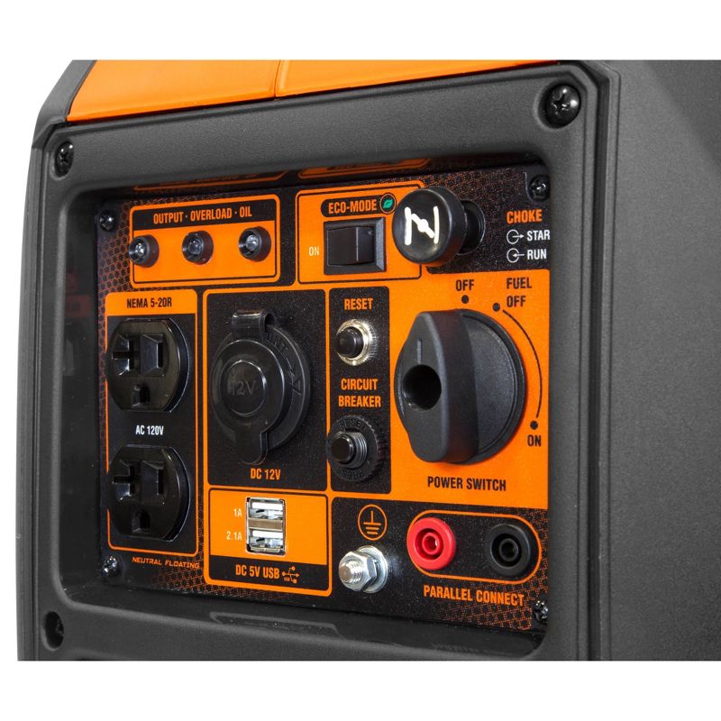 WEN 56235i Quiet Ultra Light 2350W Portable Inverter Generator with Fuel Shut Off