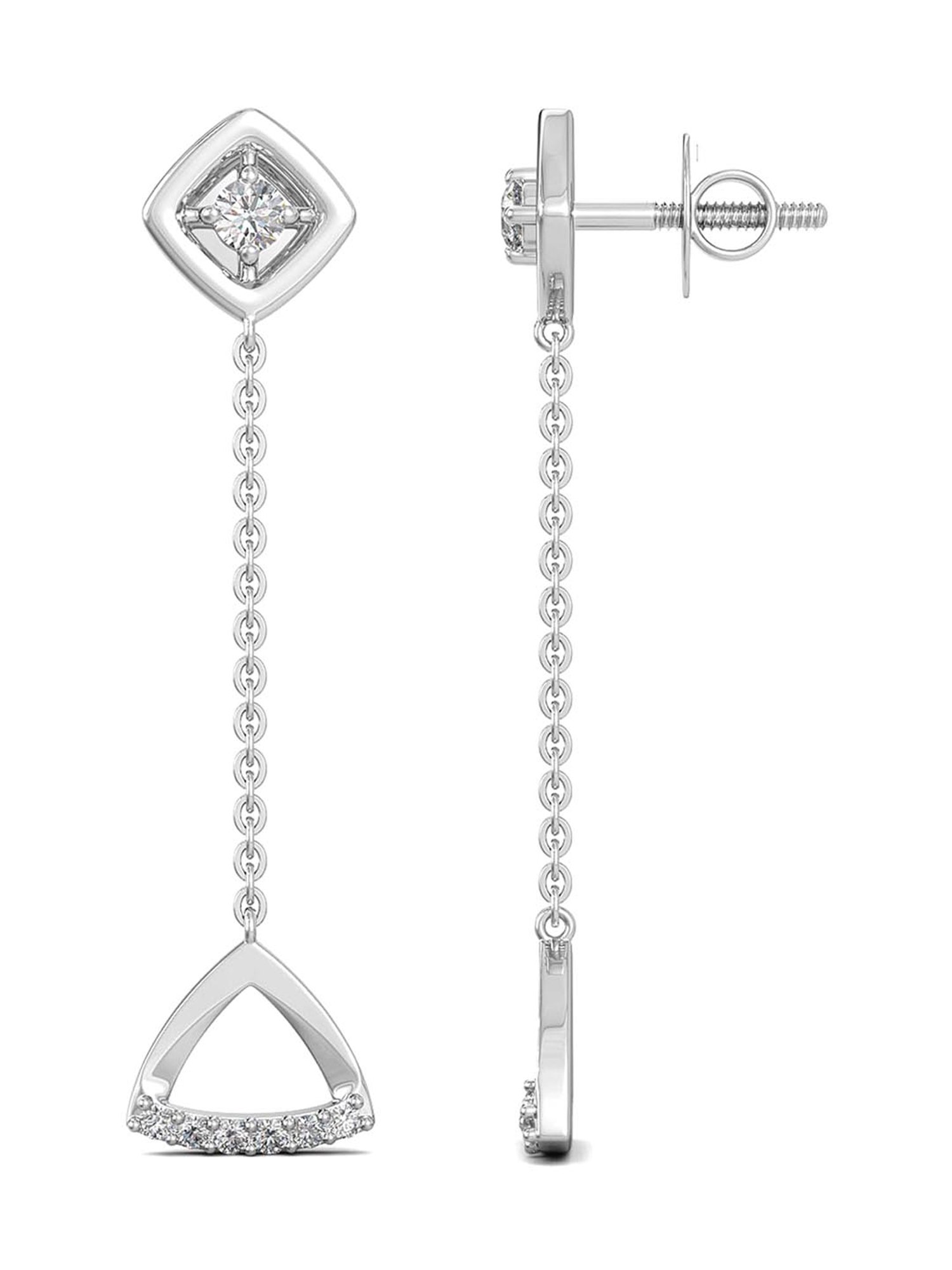 Joyalukkas 950 Platinum & Diamond Earrings for Women