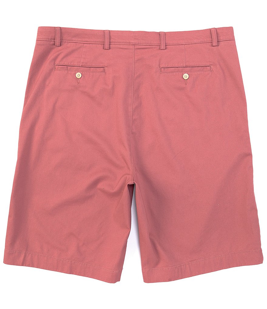 Roundtree & Yorke Big and Tall Performance 9#double; and 11#double; Inseam Flat Front Herringbone Print Shorts