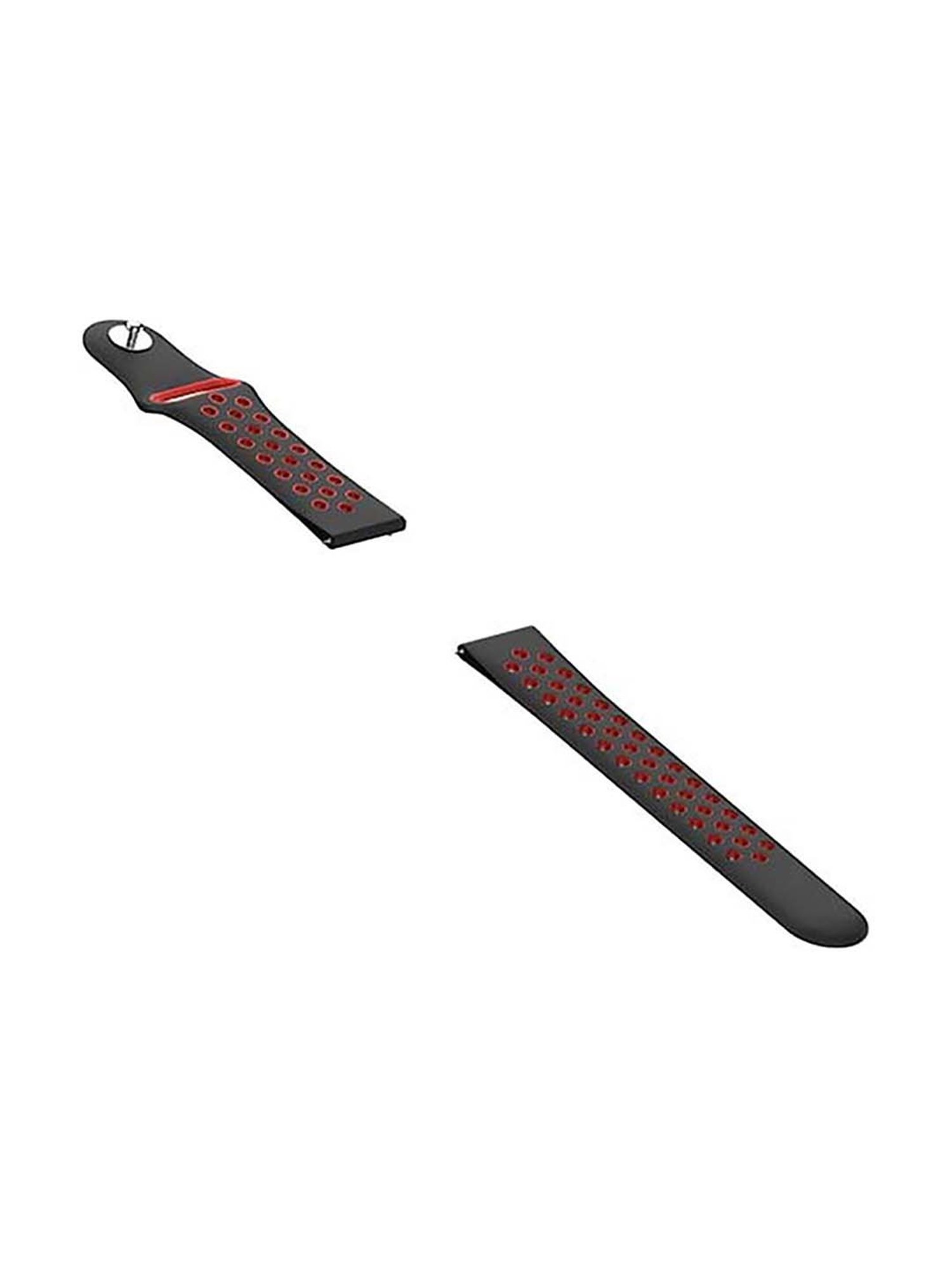 Noise 22 mm (Sport Edition) Double Color Silicone Smartwatch Strap (Black and Red)