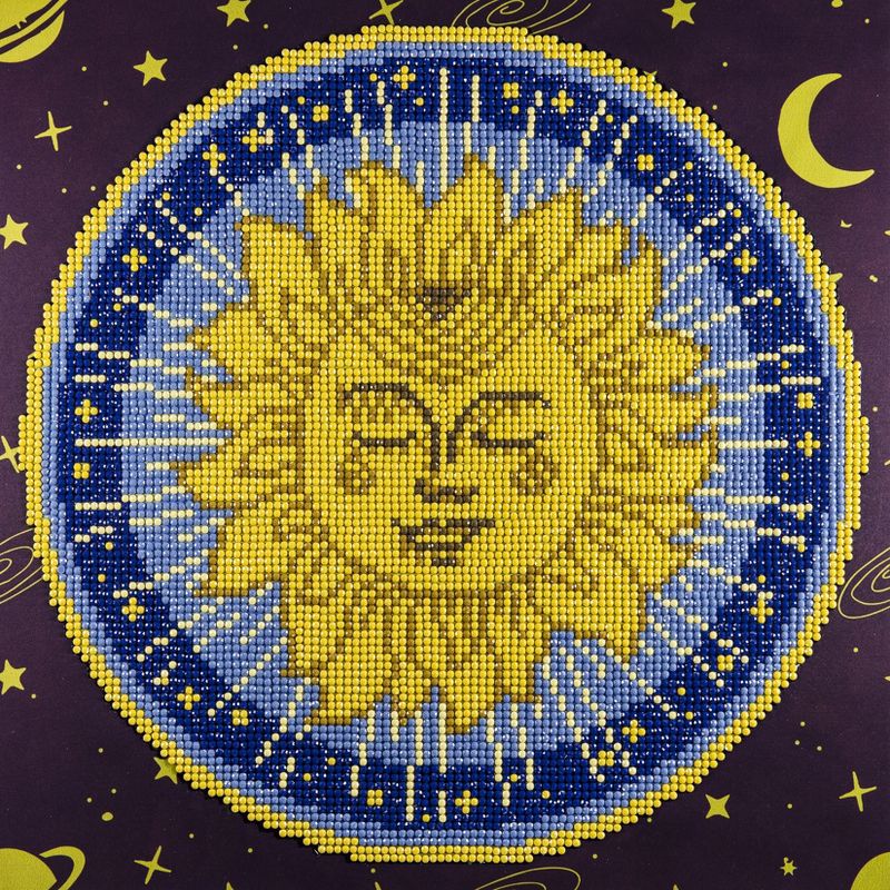Leisure Arts Diamond Art Intermediate Kit 12"X12"-Sun Mandala