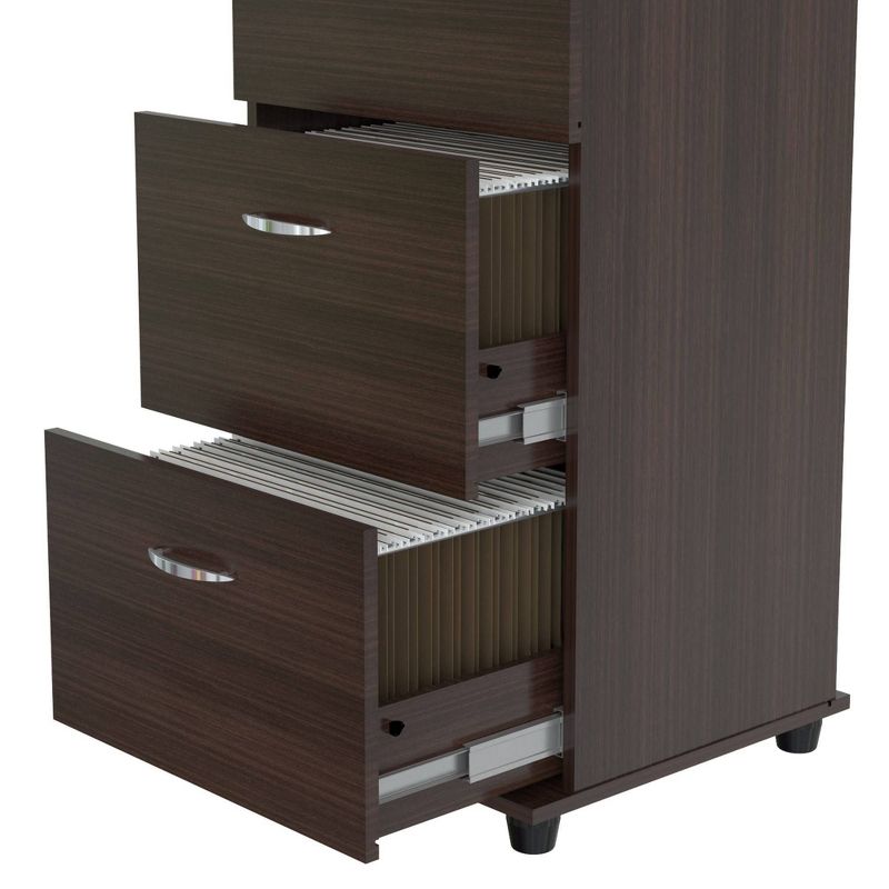3 Drawer Locking File Cabinet Espresso - Inval