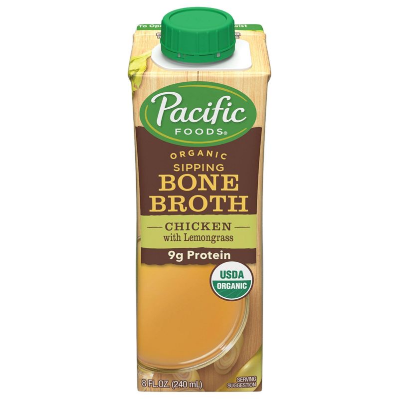 Pacific Foods Organic Bone Broth Chicken with Lemongrass - 8oz
