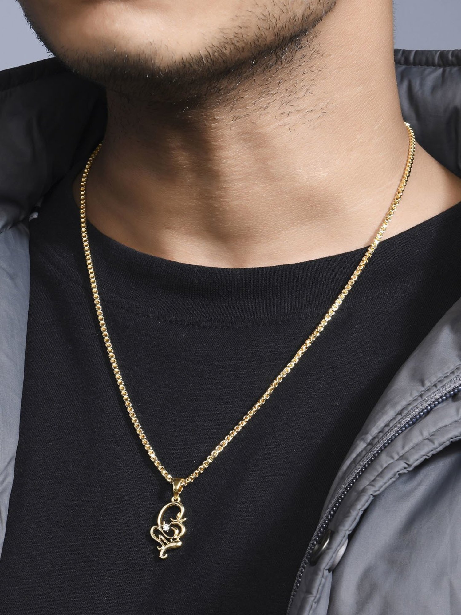 The Bro Code Gold-Plated Sleek Pendant Necklace for Men